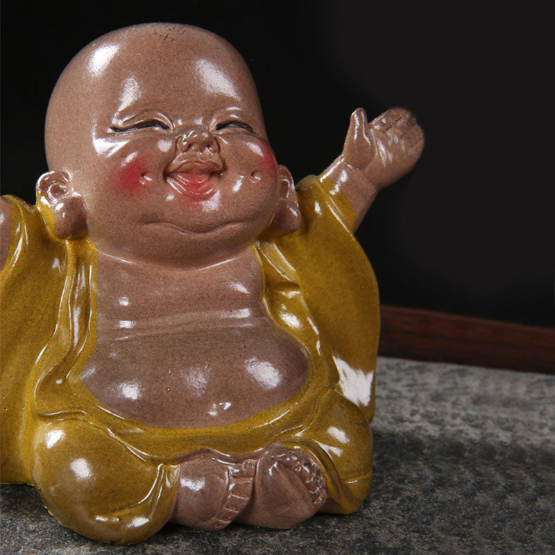 Buddha Stones Zmieniające Kolor Śmiejący Się Budda Żywica Herbata Zwierzę Domowe Bogactwo Figurka Dekoracja - image 6