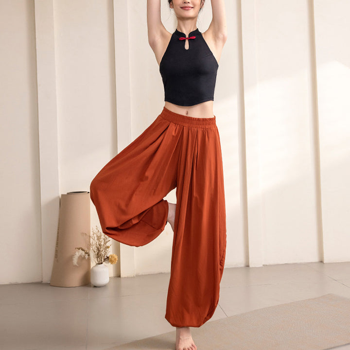Spodnie do jogi damskie z prostym wzorem w Buddha Stones , sportowe, fitnessowe i do jogi - image 2