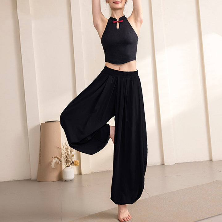 Spodnie do jogi damskie z prostym wzorem w Buddha Stones , sportowe, fitnessowe i do jogi - image 23