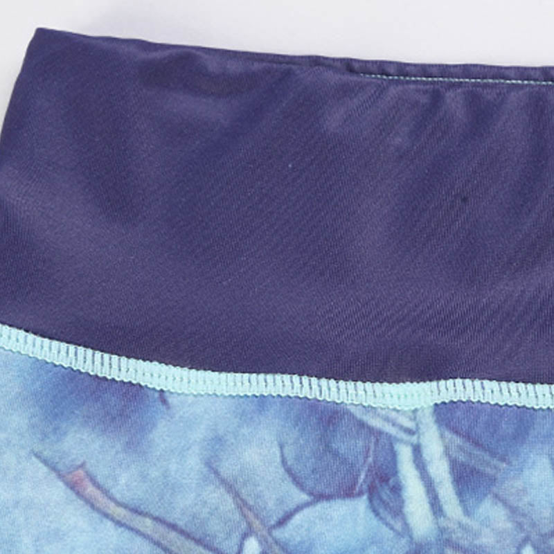 Spodnie do jogi, legginsy sportowe, damskie, z nadrukiem kwiatów lotosu i Buddha Stones - image 14
