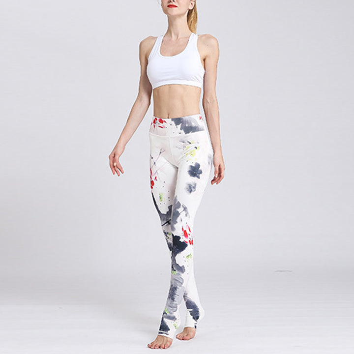 Buddha Stones, kwiaty lotosu, nadruk, spodnie, sportowe, fitness, legginsy, damskie, spodnie do jogi - image 32