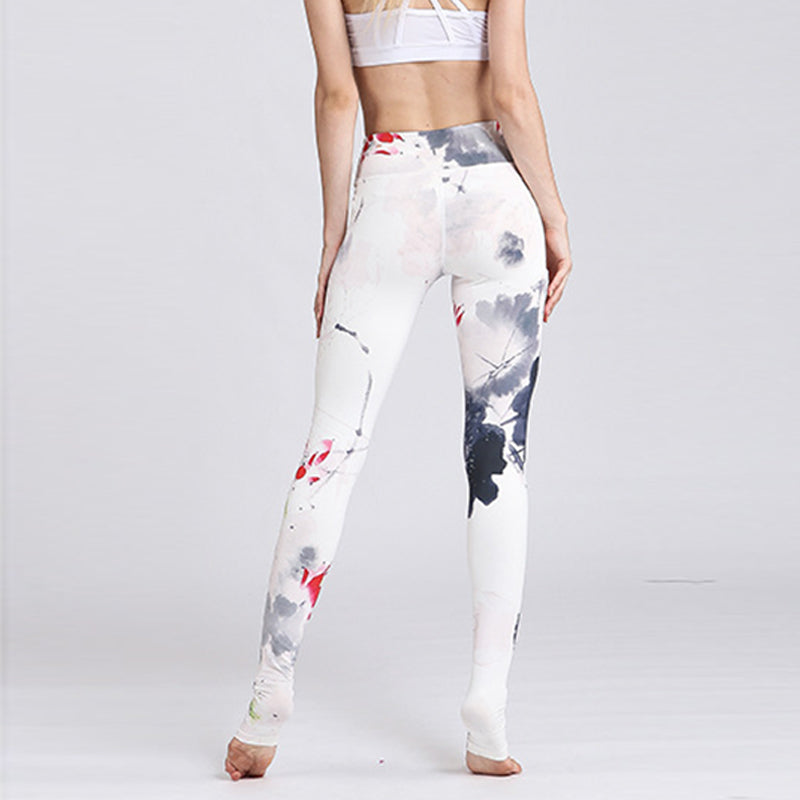 Buddha Stones, kwiaty lotosu, nadruk, spodnie, sportowe, fitness, legginsy, damskie, spodnie do jogi - image 30