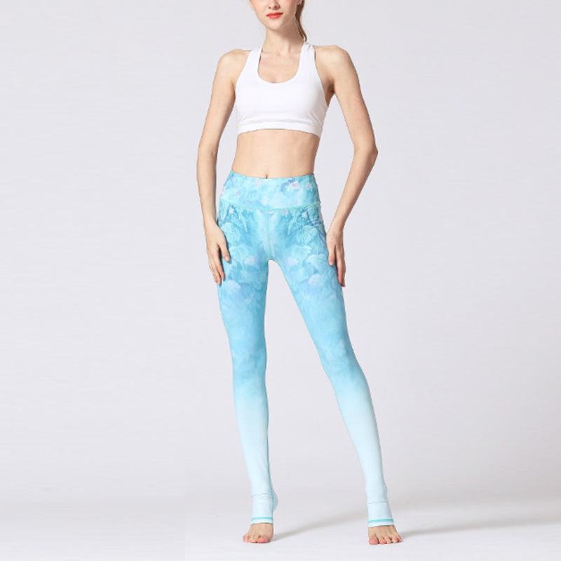Spodnie do jogi, legginsy sportowe, damskie, z nadrukiem kwiatowym i motywem kwiatów lotosu, z Buddha Stones - image 14