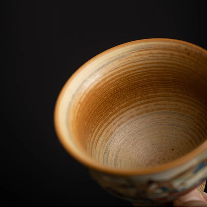Buddha Stones Dunhuang Latające Apsaras Ceramiczna filiżanka Gaiwan Sancai Filiżanka do herbaty Kung Fu z pokrywką
