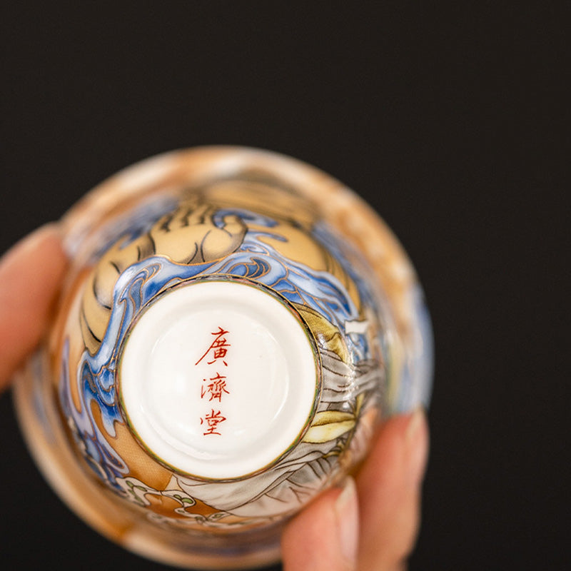 Buddha Stones Dunhuang Kolor Latająca Apsaras Filiżanka Filiżanka Herbaty Kung Fu