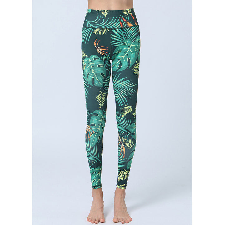 Spodnie do jogi z nadrukiem Buddha Stones , legginsy sportowe, fitness, joga, damskie, z wysokim stanem - image 1