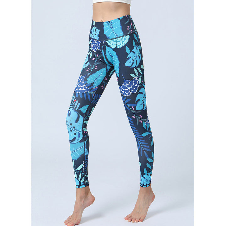 Spodnie do jogi z nadrukiem Buddha Stones , legginsy sportowe, fitness, joga, damskie, z wysokim stanem - image 6
