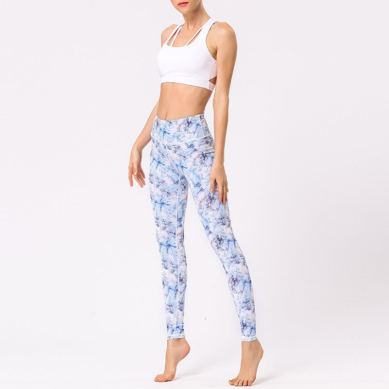 Buddha Stones Wielokolorowe Nadruk Kwiaty Spodnie Sportowe Ćwiczenia Fitness Wysoki Stan Legginsy Damskie Spodnie Do Jogi - image 20