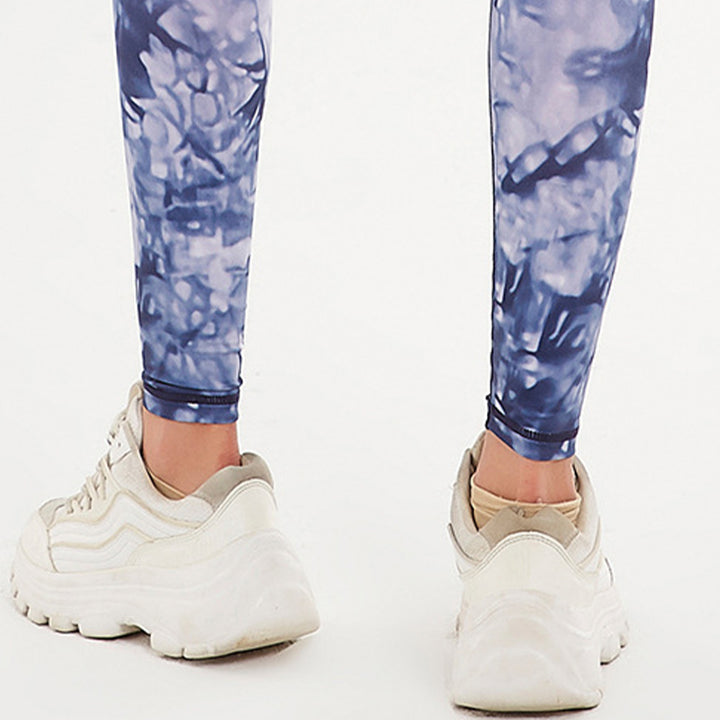 Buddha Stones 2 szt. Kwiatowe kwiaty nadruk Crop Tank Top spodnie sportowe stroje do siłowni fitness joga damskie zestawy do jogi - image 14