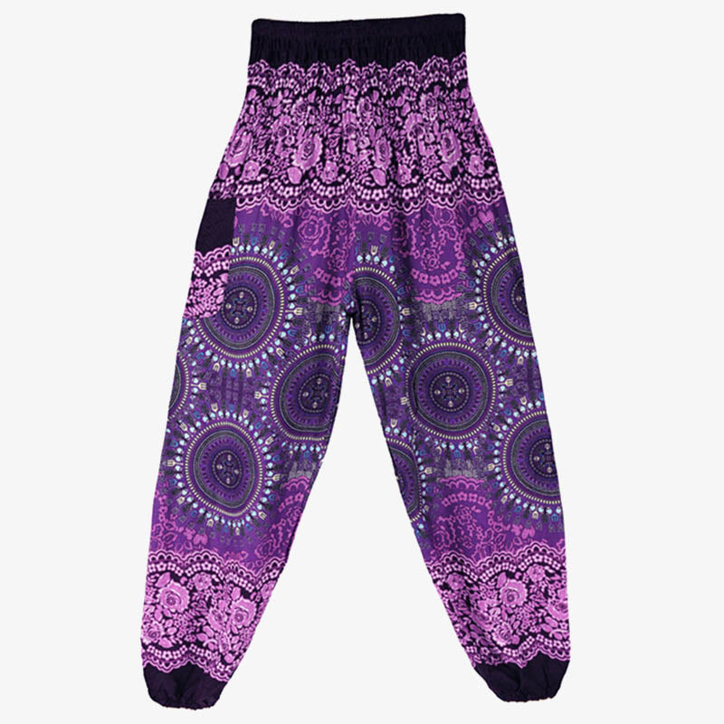 Spodnie do jogi damskie Boho Loose Harem z Buddha Stones - image 5