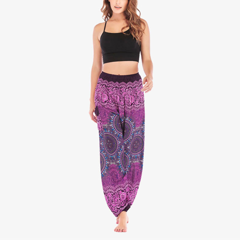 Spodnie do jogi damskie Boho Loose Harem z Buddha Stones - image 2