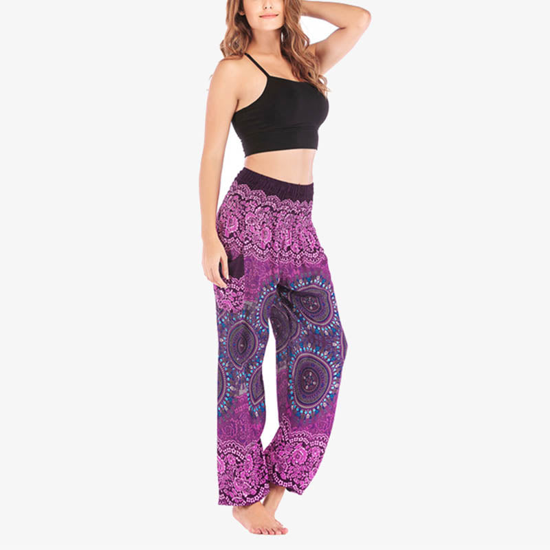 Spodnie do jogi damskie Boho Loose Harem z Buddha Stones - image 4