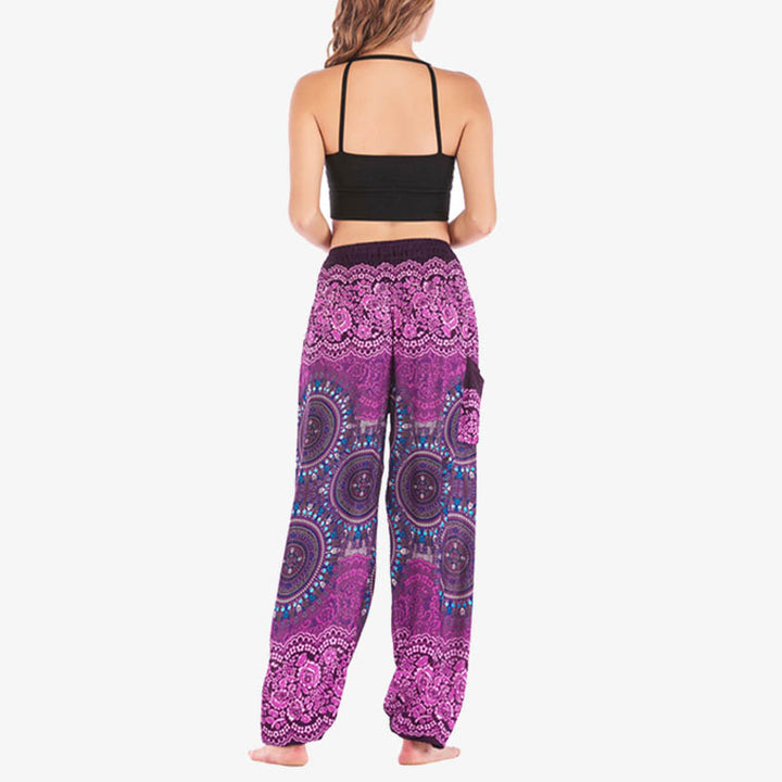 Spodnie do jogi damskie Boho Loose Harem z Buddha Stones - image 10