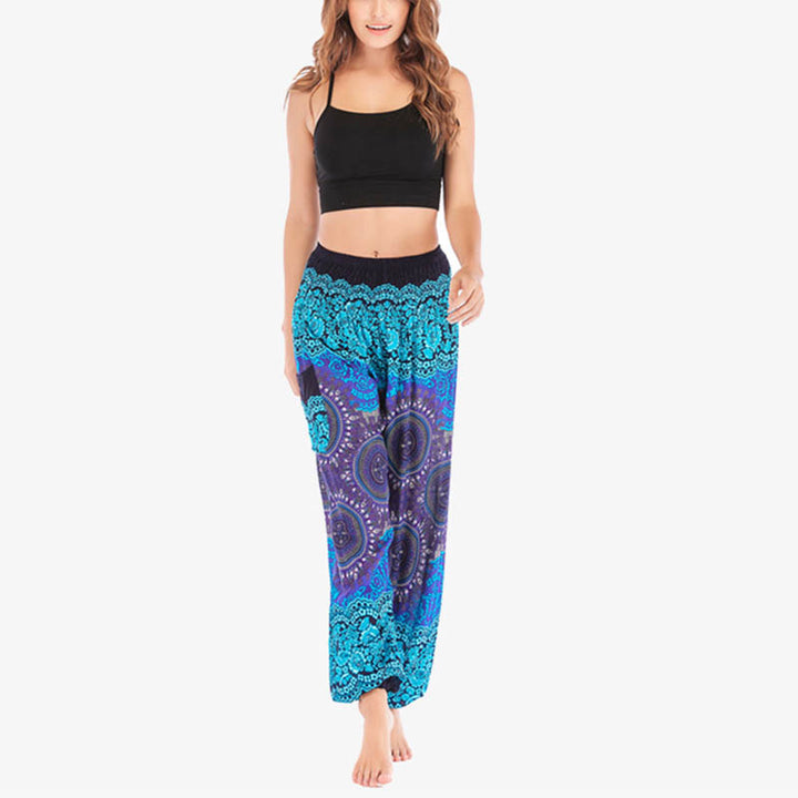 Spodnie do jogi damskie Boho Loose Harem z Buddha Stones - image 14