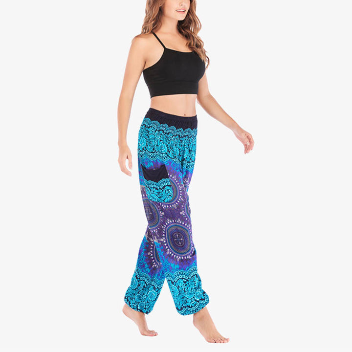 Spodnie do jogi damskie Boho Loose Harem z Buddha Stones - image 19