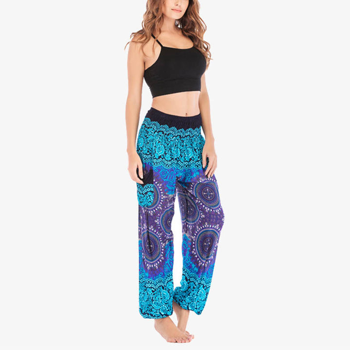 Spodnie do jogi damskie Boho Loose Harem z Buddha Stones - image 18