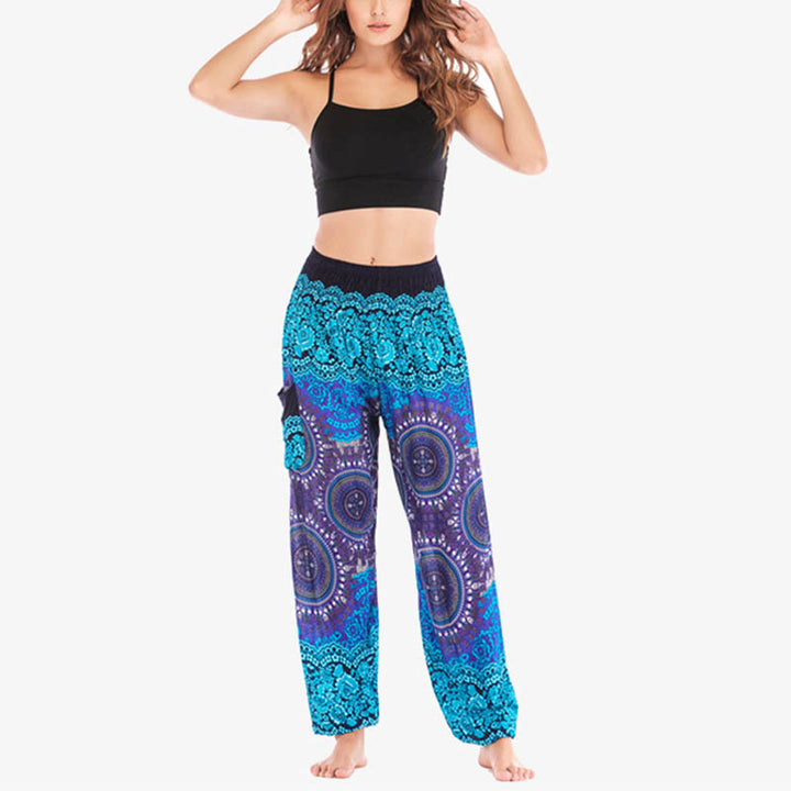 Spodnie do jogi damskie Boho Loose Harem z Buddha Stones - image 15