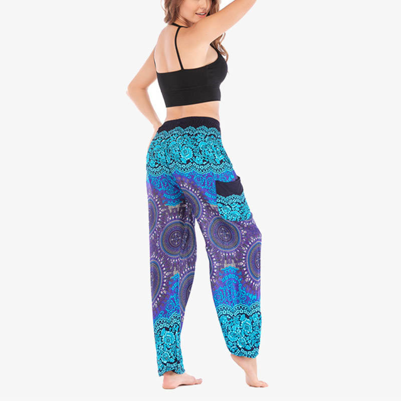 Spodnie do jogi damskie Boho Loose Harem z Buddha Stones - image 20