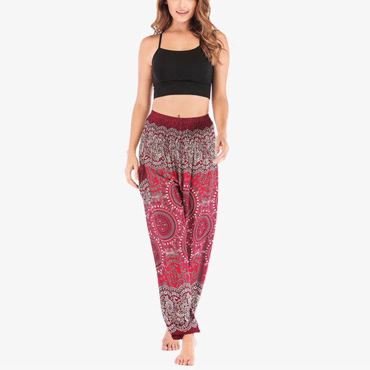 Spodnie do jogi damskie Boho Loose Harem z Buddha Stones - image 24