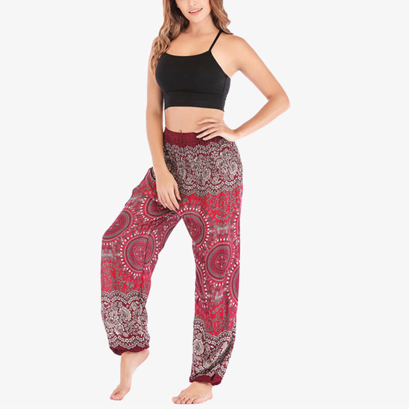 Spodnie do jogi damskie Boho Loose Harem z Buddha Stones - image 26