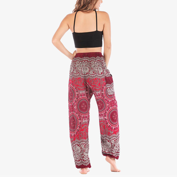 Spodnie do jogi damskie Boho Loose Harem z Buddha Stones - image 31