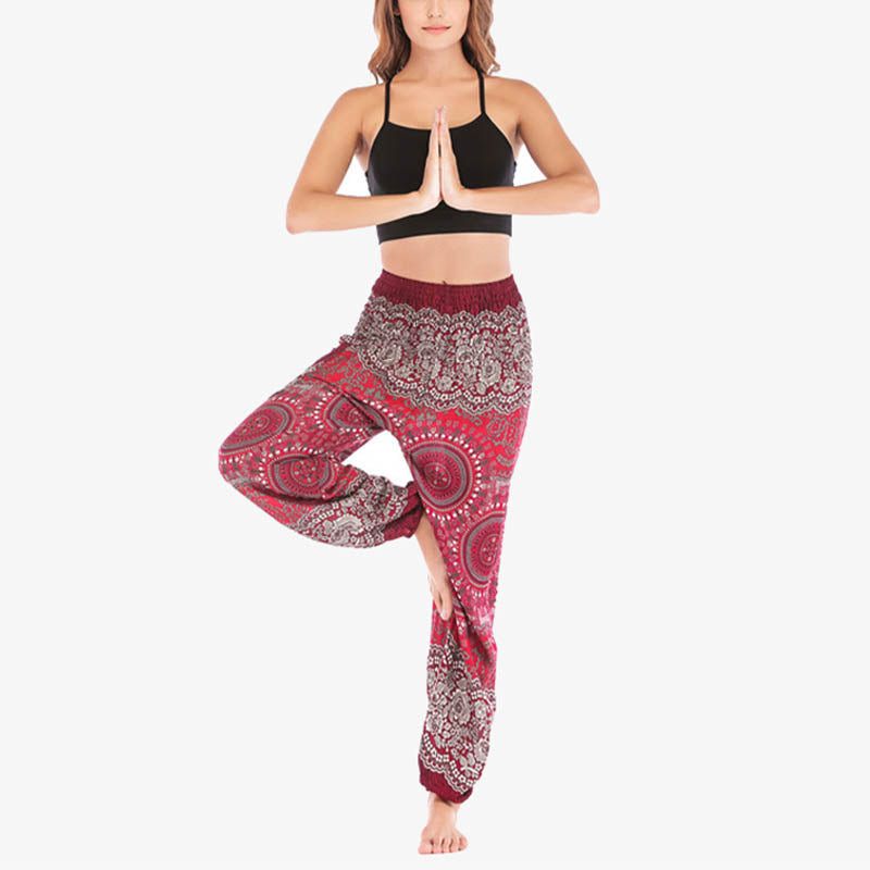 Spodnie do jogi damskie Boho Loose Harem z Buddha Stones - image 25