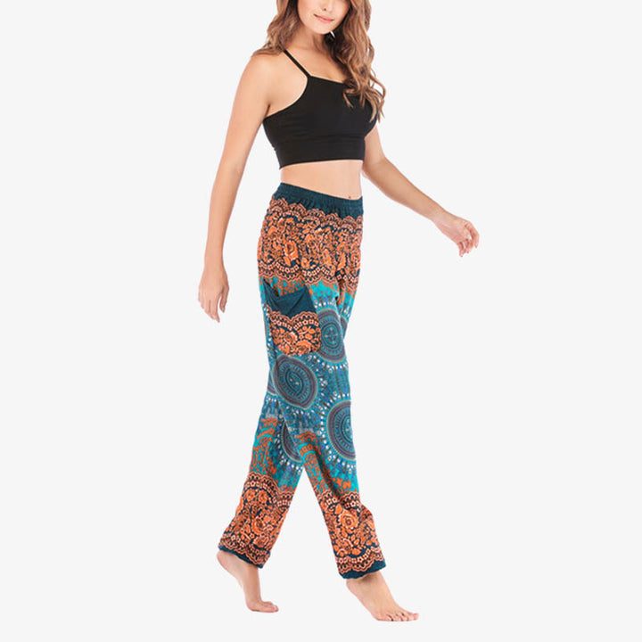 Spodnie do jogi damskie Boho Loose Harem z Buddha Stones - image 39