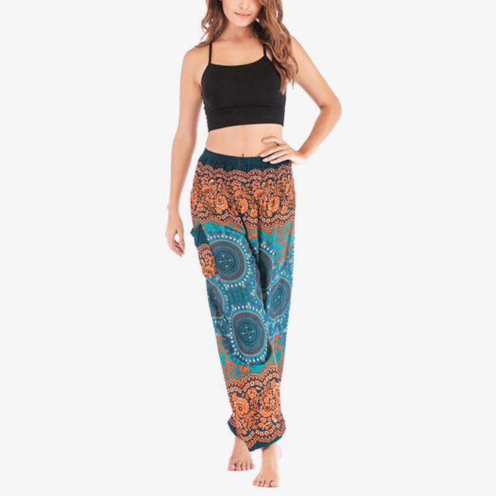 Spodnie do jogi damskie Boho Loose Harem z Buddha Stones - image 41