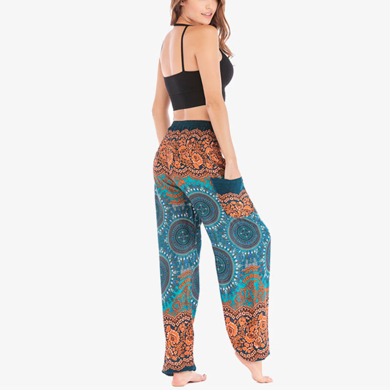 Spodnie do jogi damskie Boho Loose Harem z Buddha Stones - image 42