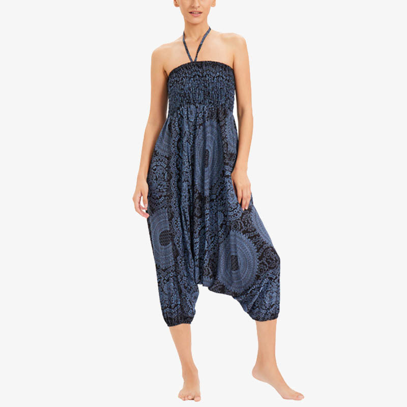 Buddha Stones Dwa Stylowe Nosić Okrągłe Geometryczne Luźne Swobodne Spodnie Harem Kombinezon Damskie Spodnie Do Jogi - image 21