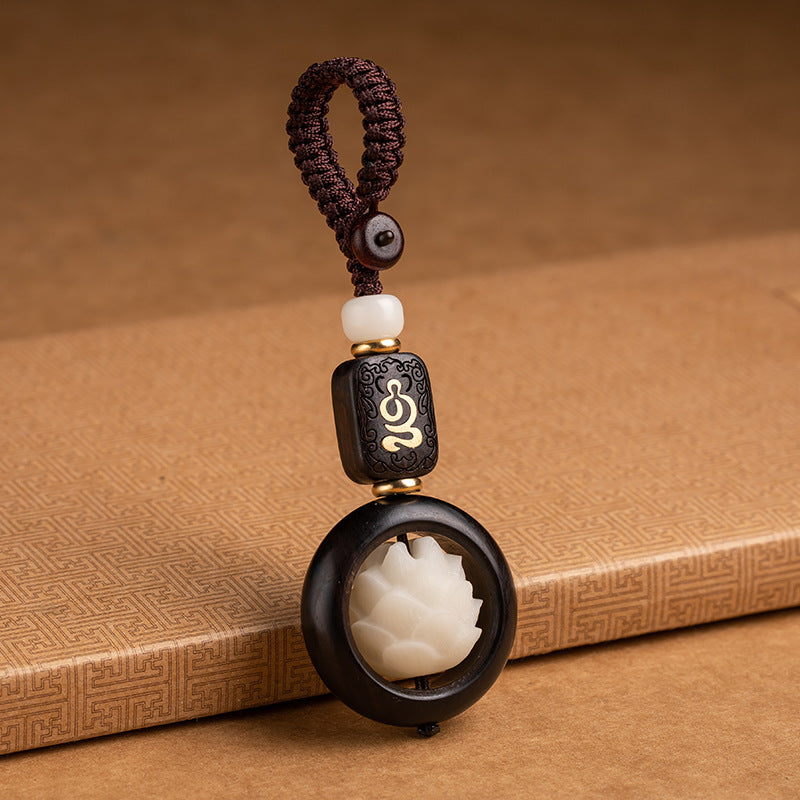 Buddha Stones Hebanowe Nasiona Bodhi Lotos Oświecenie Brelok Dekoracja