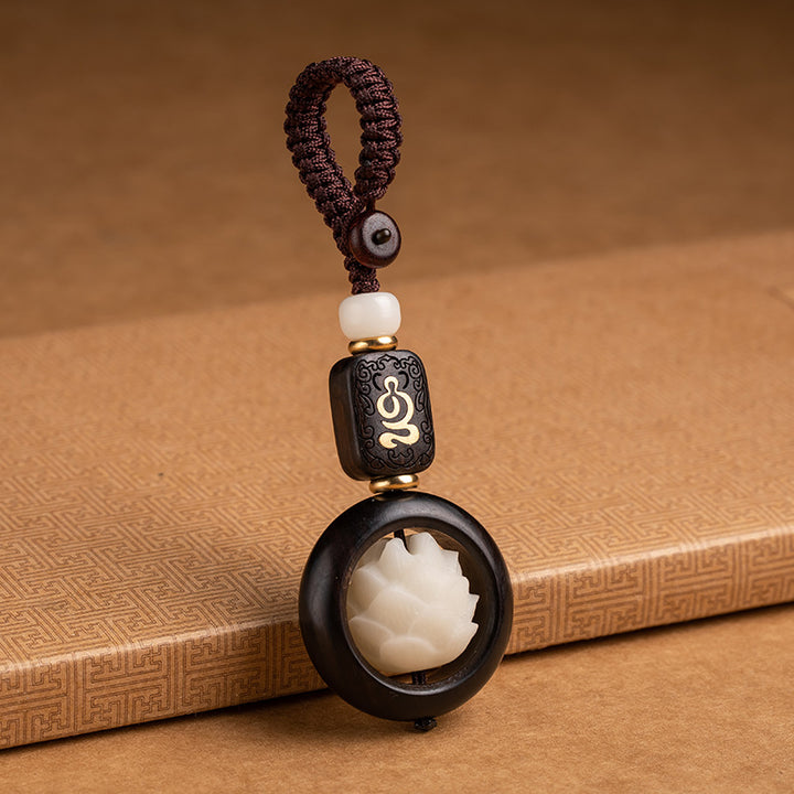 Buddha Stones Hebanowe Nasiona Bodhi Lotos Oświecenie Brelok Dekoracja