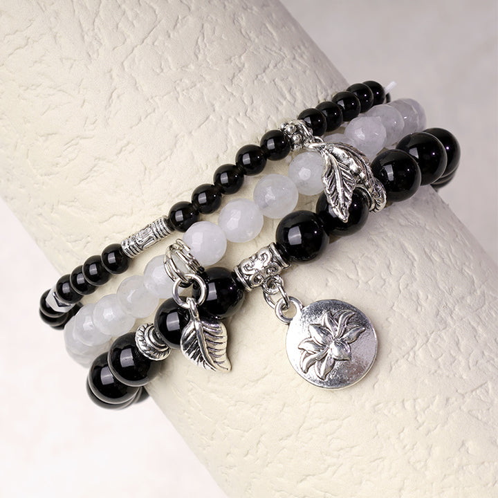 Buddha Stones 3PCS Naturalny Kryształ Kwarcowy Koraliki Uzdrawiająca Energia Bransoletka Lotosu - image 10
