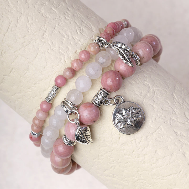 Buddha Stones 3PCS Naturalny Kryształ Kwarcowy Koraliki Uzdrawiająca Energia Bransoletka Lotosu - image 16