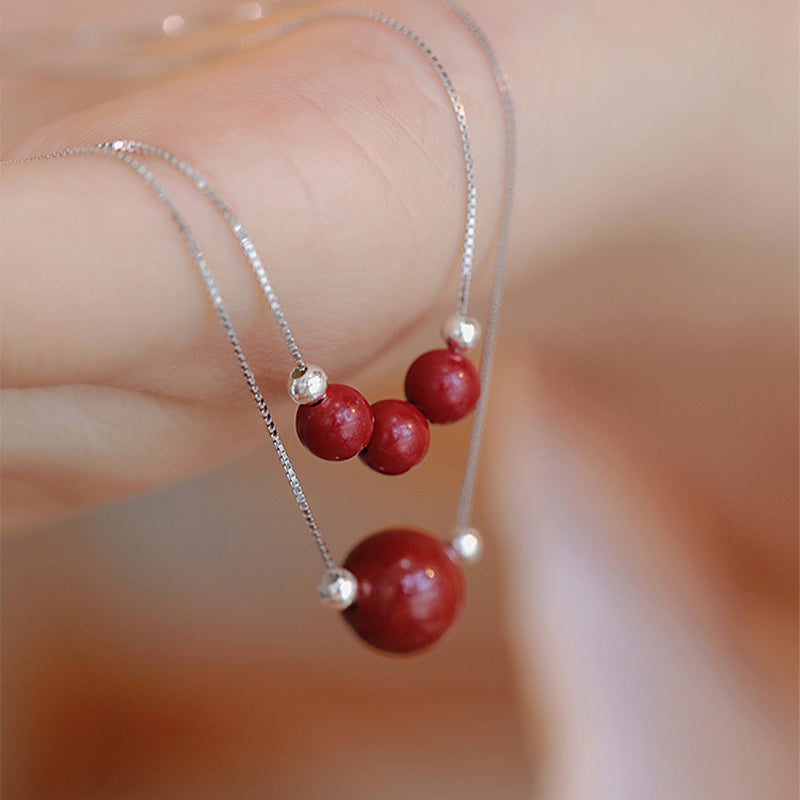 Buddha Stones 925 Srebro Sterling Koralik Cynobru Spokój Błogosławieństwo Naszyjnik Wisiorek - image 9