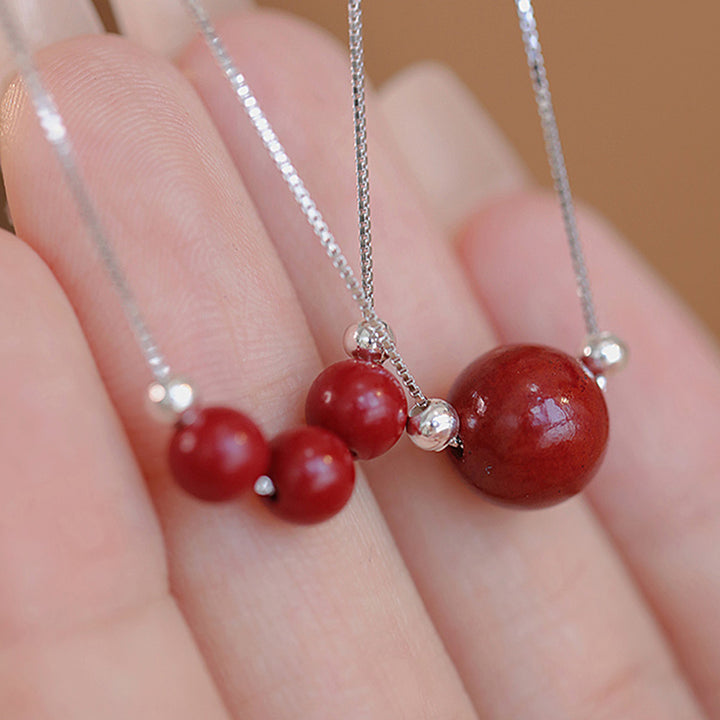 Buddha Stones 925 Srebro Sterling Koralik Cynobru Spokój Błogosławieństwo Naszyjnik Wisiorek - image 7