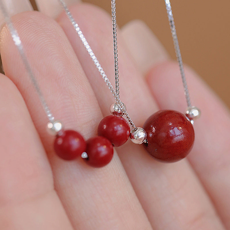 Buddha Stones 925 Srebro Sterling Koralik Cynobru Spokój Błogosławieństwo Naszyjnik Wisiorek - image 7