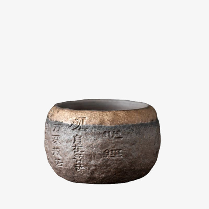 Buddha Stones Sutra Serca Grawerowana Ceramiczna Filiżanka Do Herbaty Kung Fu 130ml