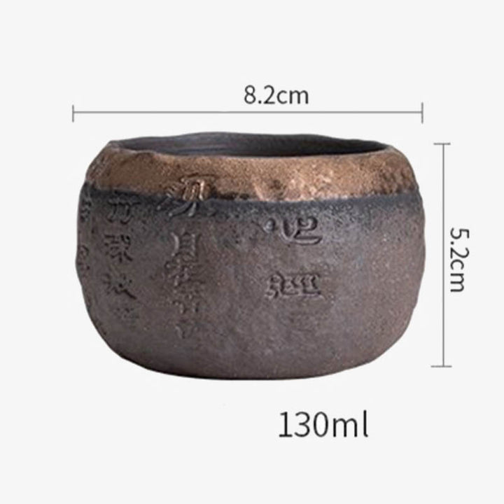 Buddha Stones Sutra Serca Grawerowana Ceramiczna Filiżanka Do Herbaty Kung Fu 130ml