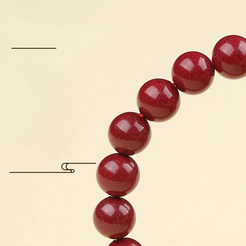 Bransoletka z Buddha Stones 925 ze srebra próby 925 z naturalnym cynobrem i czterema zwierzętami - image 17