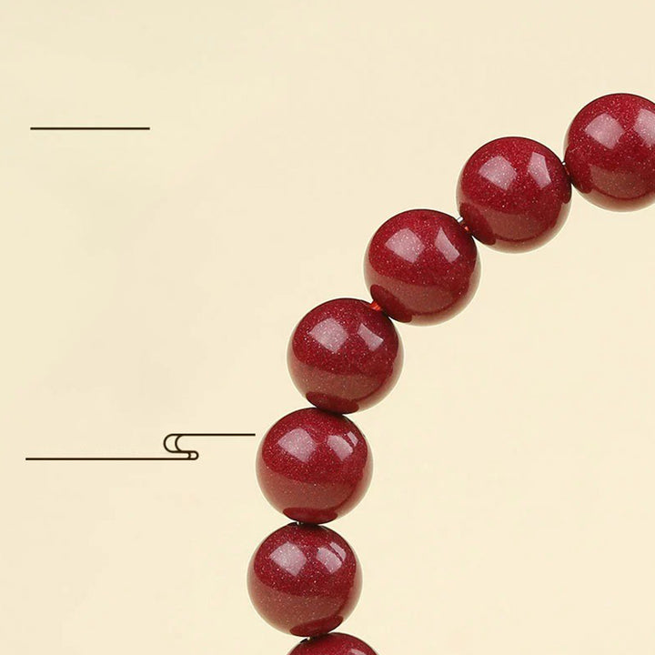 Bransoletka z Buddha Stones 925 ze srebra próby 925 z naturalnym cynobrem i czterema zwierzętami - image 17