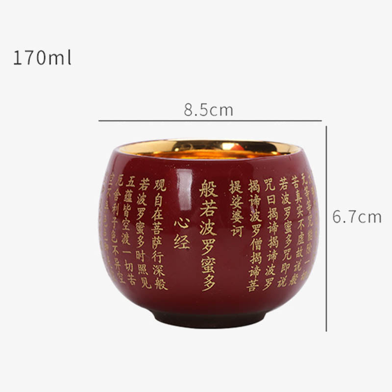 Buddha Stones Sutra Serca Wielkie Współczucie Mantra Grawerowana Ceramiczna Filiżanka Kung Fu Filiżanka Do Herbaty