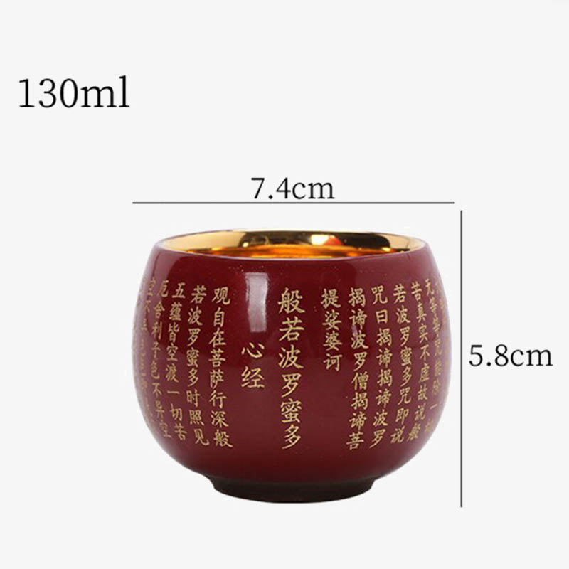 Buddha Stones Sutra Serca Wielkie Współczucie Mantra Grawerowana Ceramiczna Filiżanka Kung Fu Filiżanka Do Herbaty