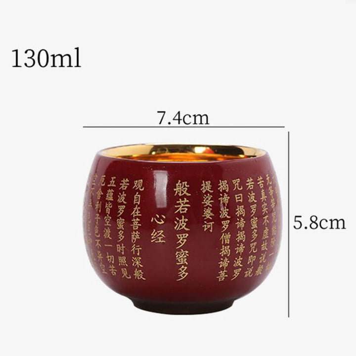 Buddha Stones Sutra Serca Wielkie Współczucie Mantra Grawerowana Ceramiczna Filiżanka Kung Fu Filiżanka Do Herbaty