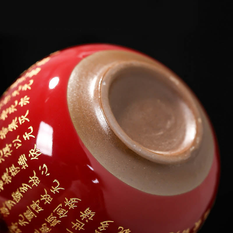 Buddha Stones Sutra Serca Wielkie Współczucie Mantra Grawerowana Ceramiczna Filiżanka Kung Fu Filiżanka Do Herbaty