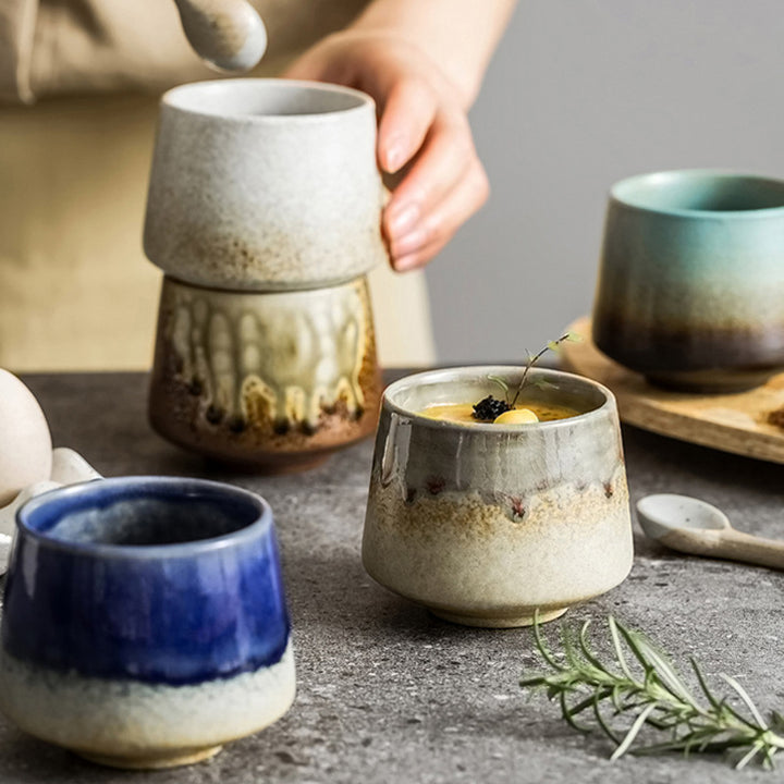 Buddha Stones Retro Kiln Change Ceramiczny kubek do kawy Herbata Espresso Filiżanka do kawy 200ml