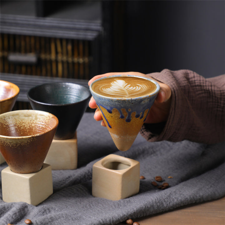 Buddha Stones Vintage Gradient Ceramiczny Kubek Do Kawy Herbata Latte Espresso Kawy Filiżanka Z Podstawką 200 ml