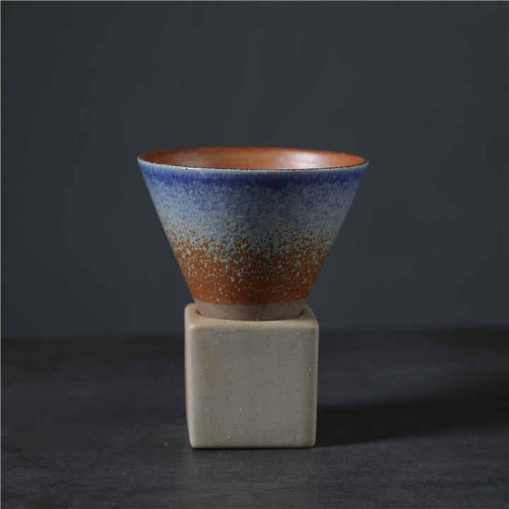 Buddha Stones Vintage Gradient Ceramiczny Kubek Do Kawy Herbata Latte Espresso Kawy Filiżanka Z Podstawką 200 ml