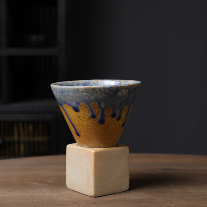 Buddha Stones Vintage Gradient Ceramiczny Kubek Do Kawy Herbata Latte Espresso Kawy Filiżanka Z Podstawką 200 ml