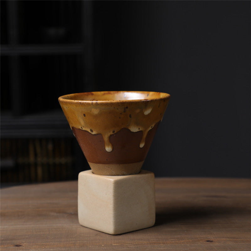 Buddha Stones Vintage Gradient Ceramiczny Kubek Do Kawy Herbata Latte Espresso Kawy Filiżanka Z Podstawką 200 ml